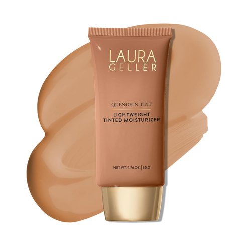 Laura Geller New York Quench-N-Tint Tinted Moisturizer - Lightweight Hydration & Natural Glow - 05 Medium/Deep