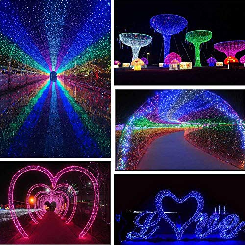 Pure White LED Christmas String Lights 99ft with Black Cable & 8 Modes - Outdoor Indoor Decor