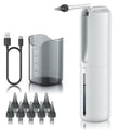 Ear Wax Removal - Electric Ear Irrigation Flushing System, Water Powered Ear Cleaner with 4 Pressure Modes, Safe and Effective Ear Cleaning Tool, Water Resistant USB Rechargeable (White)