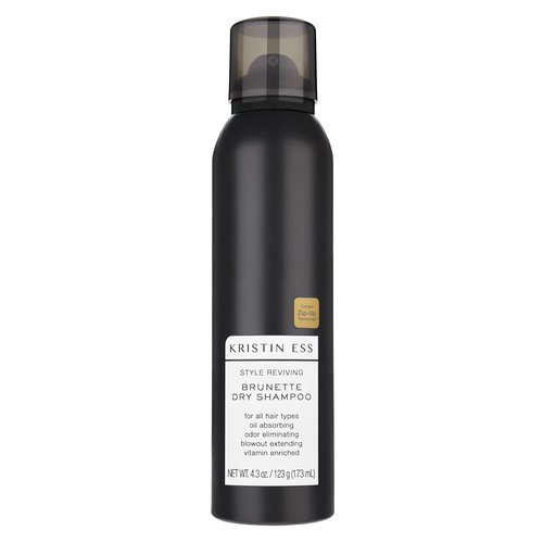Kristin Ess Brunette Dry Shampoo - Oil Absorbing Powder Spray with Vitamin C for Dark Hair, 4 fl. oz.