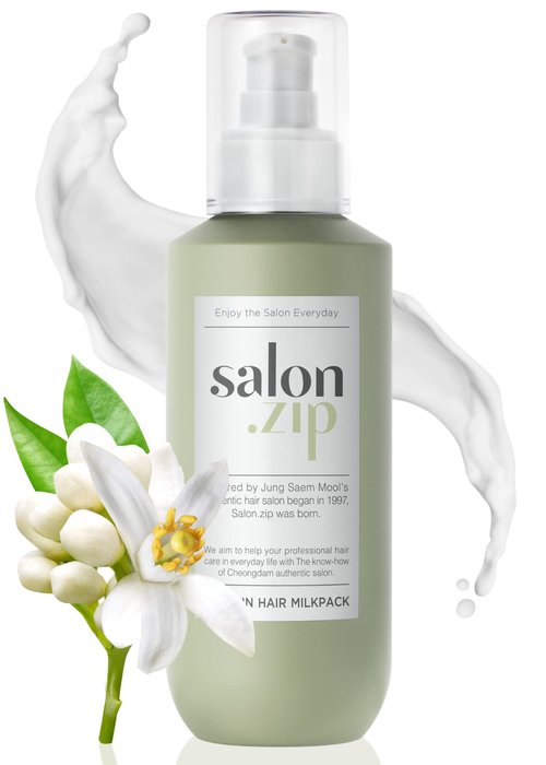 JUNG SAEM MOOL OFFICIAL Salon.ZIP Protein Hair Treatment Pack - 6.8 fl oz (200 ml) | Korean Beauty | Hair Essence Cream for Damaged Hair