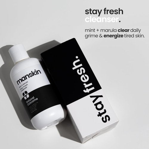 Natural Outcome Men's Face Wash - Cleansing Gel with Mint & Marula Oil | Sulfate-Free 8 oz