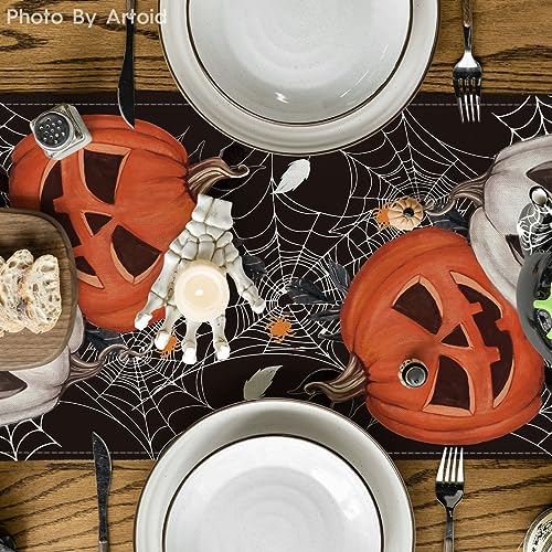 Halloween Table Runner 13x60 Inch Black Polyester Home Party Decor - Variation of THIS listing