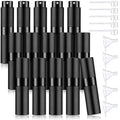 Remerry 15 Pcs 8 ml Perfume Atomizer Refillable Small Perfume Spray Bottle Empty Portable Travel Sprayer with 5 Funnel 5 Pump Transfer Tool(Black)