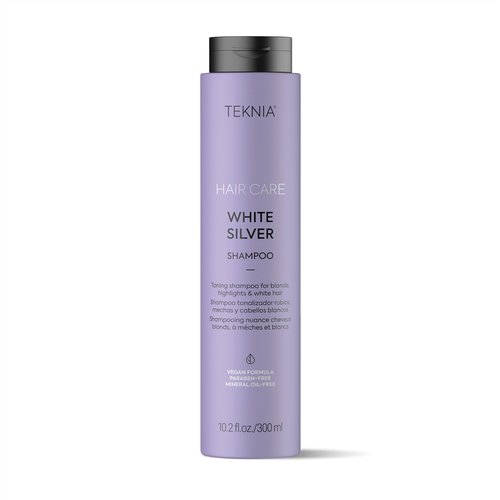 LAKMÉ Teknia White Silver Shampoo, Toning Shampoo for Blondes and Bleached Hair, 10.2 Fl Oz