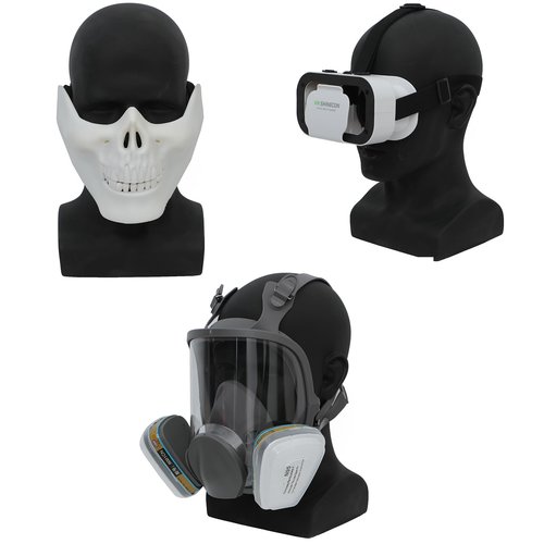 SK-QACD Mannequin Head Male Professional Cosmetology Manikin Head for Display Headset, Headphone, Game Console, Hats, Wigs Jewellery（L90-YH）