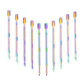 10Pcs Cuticle Pusher Remover and Cutter, Creatiee Double Ended Stainless Steel Cuticle Cleaner Nail Gel Polish Removal, Manicure Pedicure Nail Tools for Fingernails Toenails (Colorful)