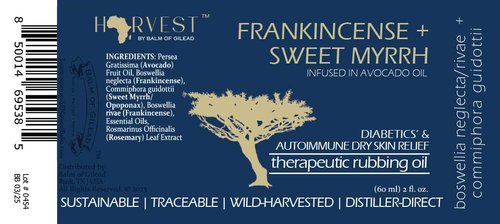 BALM OF GILEAD Neuropathy Frankincense & Sweet Myrrh Therapeutic Rubbing Oil - Instant Diabetic's & Autoimmune Dry Skin Relief & Repair, 2 fl oz