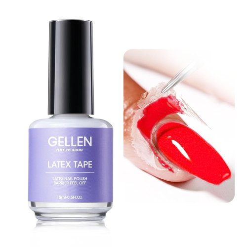 Gellen Liquid Latex | Peel Off Cuticle Guard for Nail Polish | 15ml Skin Barrier Protector - White