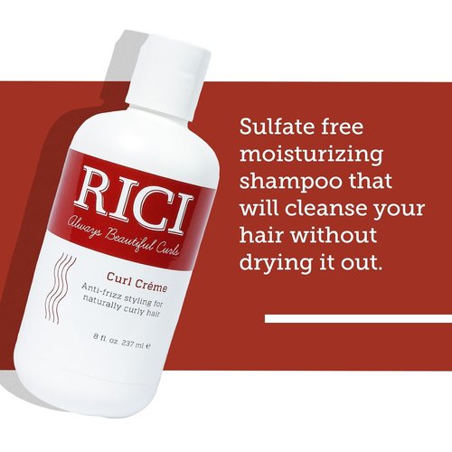 RICI Curl Creme - Anti-Frizz Styling Cream for Curly Hair | 8 Fl Oz Bottle