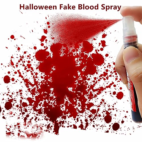 Halloween Gothic Bride Body Paint Makeup Set with Fake Blood & Choker