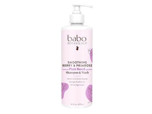 Babo Botanicals Smoothing Berry 2-in-1 Shampoo & Wash - Nourishing Detangler with Evening Primrose Oil - Vegan & Frizz-Free