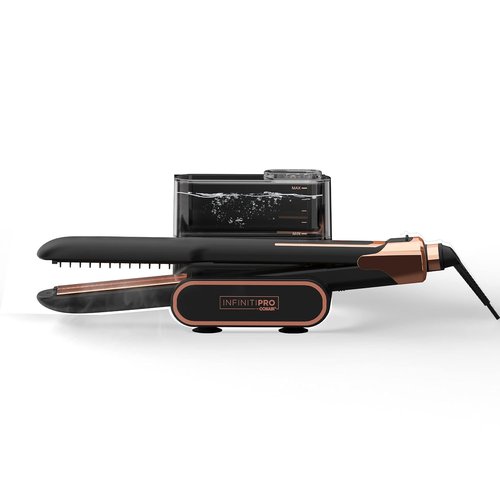 INFINITIPRO by CONAIR Steam Therapy Flat Iron - 1.5-Inch Hair Straightener for Smooth, Frizz-Free Styles