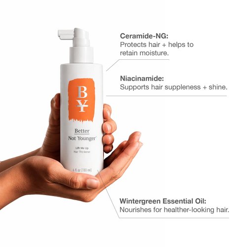 Better Not Younger Hair Thickener - Lift Me Up Texturizing Spray for Fine Hair with Biotin & Ceramide - 6 fl oz
