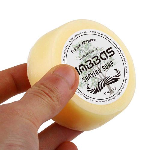 Anbbas Sandalwood Shaving Soap Puck Refill - Traditional Wet Shave for Men | 2pcs, 7oz