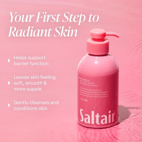 Saltair Body Wash - Moisturizing Luxury Shower Gel with Monoi Oil & Cupuacu Butter | 2-Pack 17oz Pump Bottles