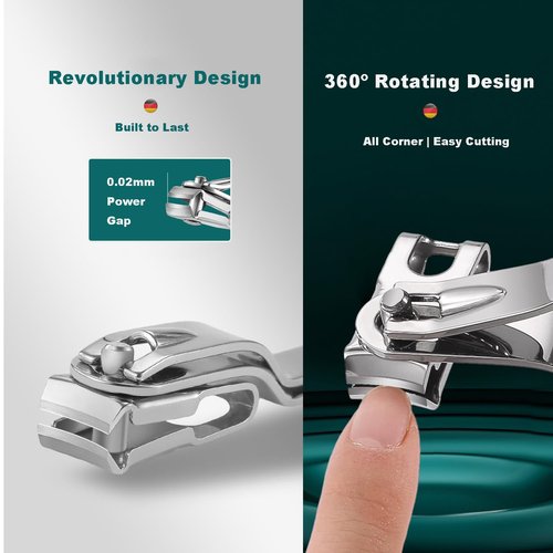 Toenail Clippers for Thick Toenails,Professional Toe Nail Clippers Set,Heavy Duty Long Handle Toenail Clipper for Seniors/Adult/Man/Women,Podiatrist Ingrown Toenail Tools with Storage Case (Set A)