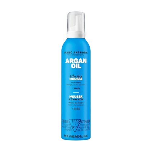 Marc Anthony Volumizing Hair Mousse - Extra Hold, Frizz Control & Shine with Argan Oil | Lightweight for All Hair Types