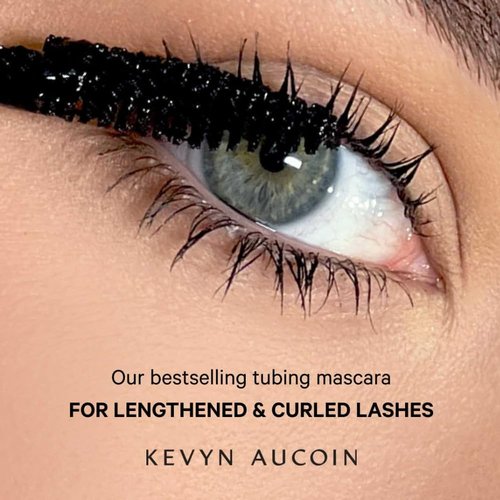 Kevyn Aucoin Curling Mascara - Black | Classic Volume Brush, Tubing Technology, Clump-Free, 0.18 Oz