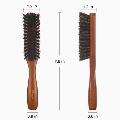 Beard Brush for Men, Ravego 100% Boar Bristle brush for Berad & Short Hair Detangle Add Natural Shine & Texture Exfoliates Skin and Scalp