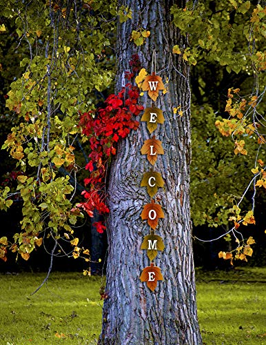 Autumn Welcome Sign for Front Door Rustic Fall Decor - 36 Inch - Variation 1