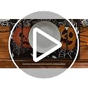 Halloween Pumpkin & Spider Web Placemat Set of 6 - 12x18 Inches, Rectangular, Black