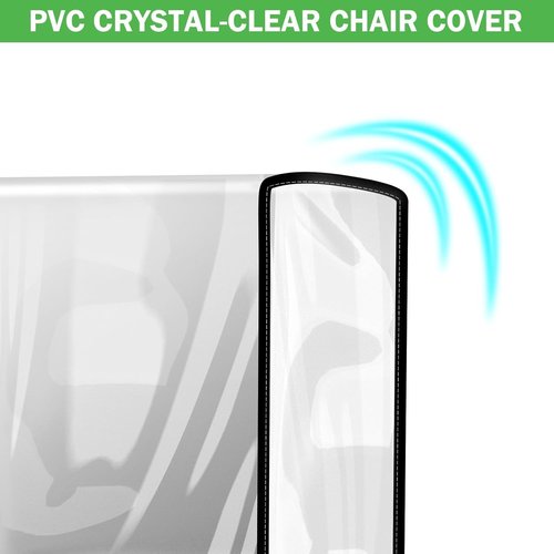 Salon Chair Cover - 20.8"x 15.7"x 4"Seat Covers Black,Salon Chair Covers Protectors,Square Salon Chair Covers Protectors fits Salon Chairs, Reinforced Precision Stitched Clear Covers (1, Oversized)
