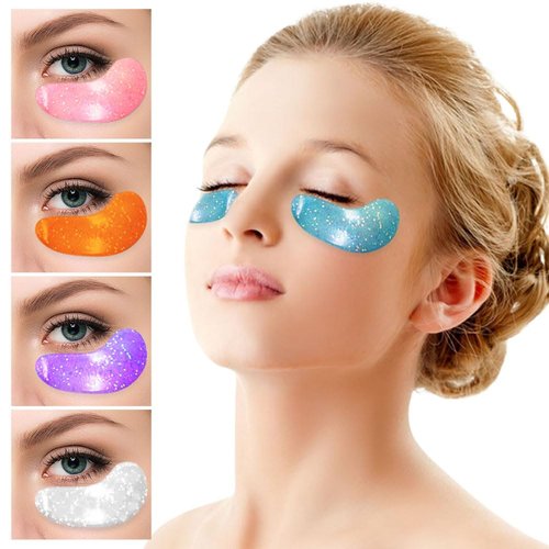 Under Eye Patches for Puffy eyes, 10Pairs eye gel pads for Dark Circles and Puffiness, hydrating Eye Mask for Wrinkles Anti Aging Eye Bags Moisturizing, Natural vitamin C undereye Care Gifts for Women