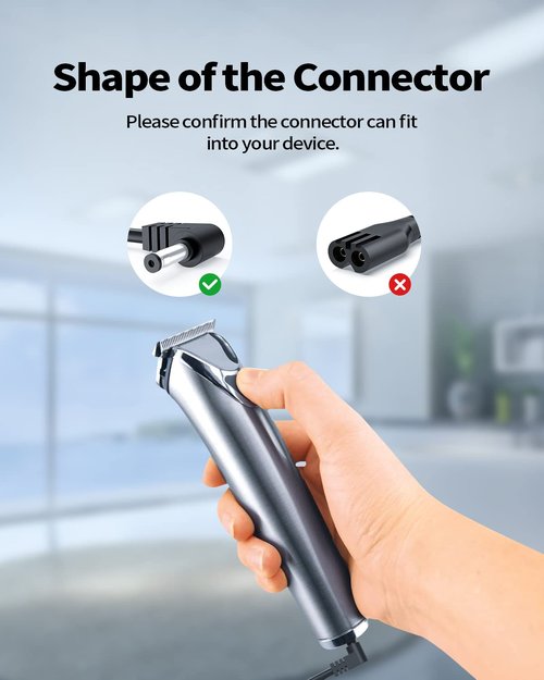 Charger Fit for Wahl Trimmer Model 9888L WNT-9 9818L 9854L 9918D WNT-8 5622 5623 9880L 9766 9918C 9854-600B Beard Grooming Clippers Shaver Razor Replacement Power Cord Supply for S003HU0420060