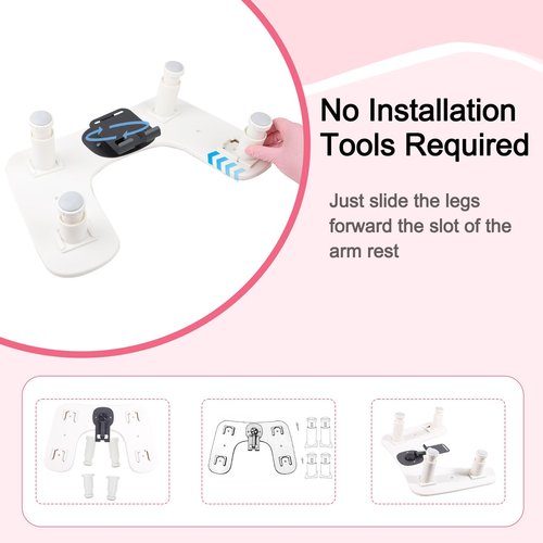 Arm Rest for Nails Tech with Nail Table Mat and Phone Holder,Adjustable Base U-shaped Manicure Nail Hand Rest Stand Pillow Cushion(Black)