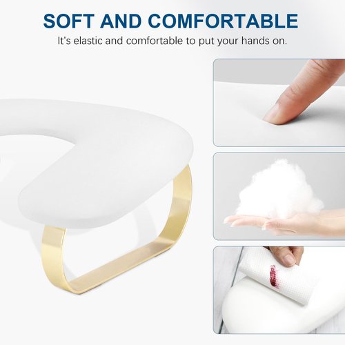 Arm Rest for Nails Tech, U-Shaped Manicure Nail Arm Rest Stand, Nail Armrest for Nail Tech Hand Rests with Stainless Steels Holder