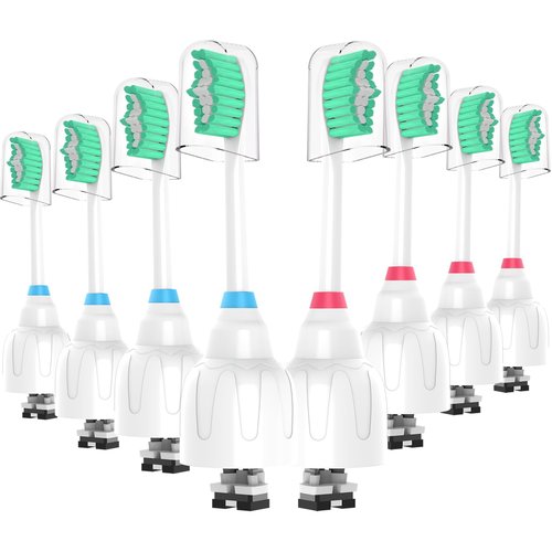 Replacement Toothbrush Heads for Philips Sonicare E Series, Compatible with Sonicare Essence Elite Advance CleanCare Screw-on Electric Toothbrush HX7022/66 HX7023/64, HX7023/30, 8 Pack