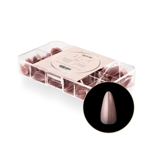 Apres Neutrals Gel-X Mia Box Of Press On Nails, 11 Sizes 00-9, Soft Gel Nail Tip Box (150pcs) (Natural Stiletto Short, 150pcs)