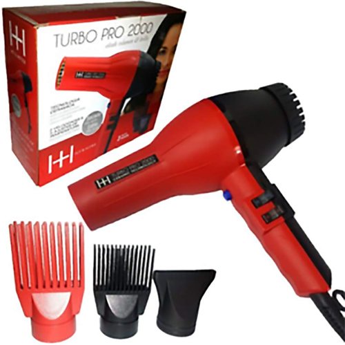 Annie Ceramic Turbo Pro-2000 Hair Dryer - Fast Drying with Ionic Technology | Lightweight Design
