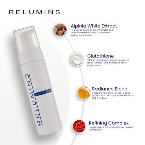 Relumins Advance Clarifying Foaming Cleanser - Gentle Facial Cleanser for Sensitive Skin | Non-Drying Formula – 200ml