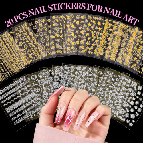 Nail Art Kit with Gems Charms Stickers Brushes and Tools for Creative Nail Designs