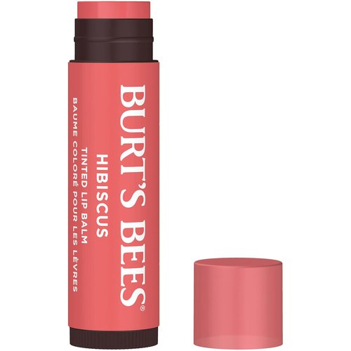 Burt's Bees Lip Tint Balm - Long-Lasting Hydrating Formula with Shea Butter | Hibiscus, 1 Tube