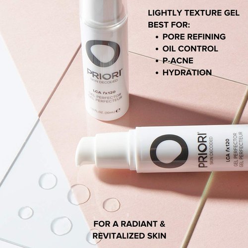 PRIORI Skincare Gel Perfector - Acne Treatment for Oily Skin | Oil Control with Salicylic & Lactic Acid, 1 fl oz