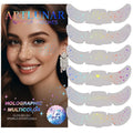 Holographic Multicolor Face Glitter Makeup Patches for Festivals & Parties - 12Pcs