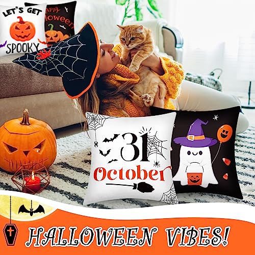 Set of 12 Halloween, Thanksgiving & Christmas Pillow Covers 18x18 Inches