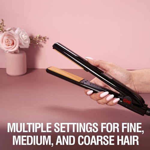 CHI Original Digital Ceramic Hair Straightener - Professional 1″ Flat Iron for Smooth, Frizz-Free Hair | Adjustable Temperature Display