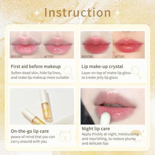 JUDYDOLL Lip Oil - Peach Honey Overlay for Sheer Glossy Shine | Hydrating & Non-Sticky Formula
