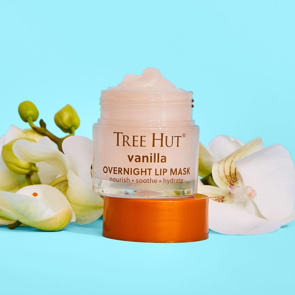 Tree Hut Vanilla Lip Mask - Deeply Hydrating Overnight Treatment for Soft Lips | 6 oz