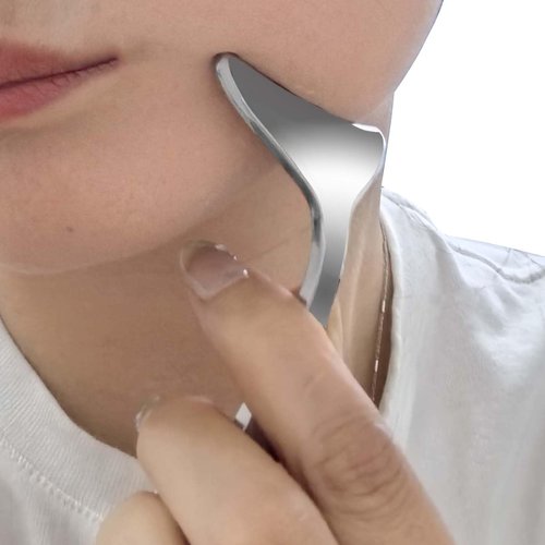 BYYDDIY Stainless Steel Manual Facial Sculptor Tool & Neck Massager Tool for Neck Skin Lifting & Firming & Wrinkle & Dark Circle Reducer,Gua Sha Massage Tool for Skin Care (Y)