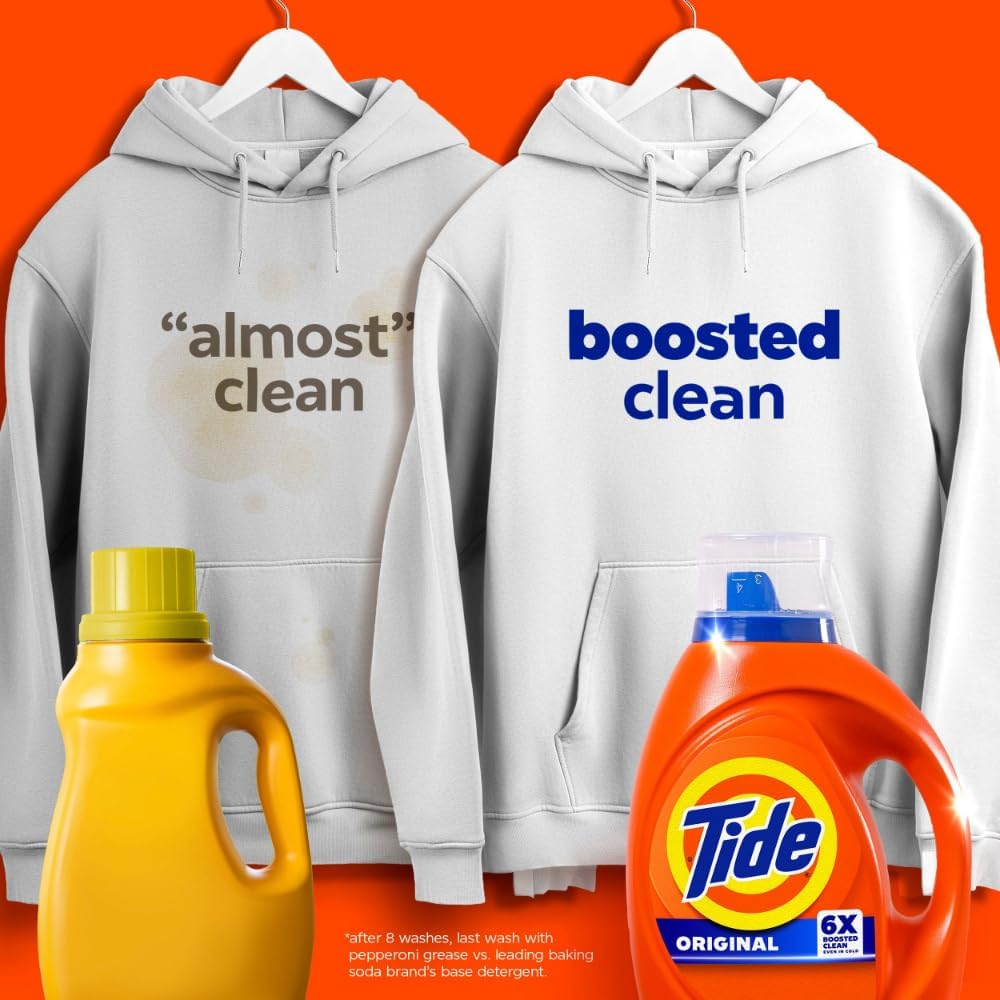 Tide Liquid Laundry Detergent - Original Scent | 64 Loads | 80 FL OZ | Effective on All Stains
