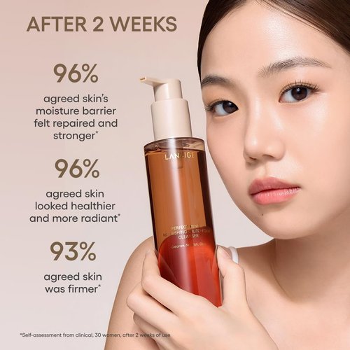 LANEIGE Perfect Renew Nourishing Oil-to-Foam Cleanser - 2-in-1 Anti-Aging Face Wash for Radiant Skin