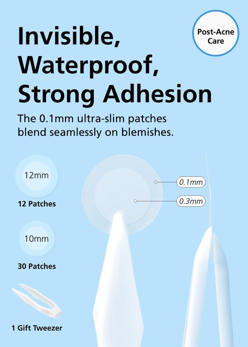 EasyDerm Beauty Patch(84 Counts) - 100% Hydrocolloid Pimple Patch for Zit Spot Care, K-beauty, Daewoong Pharmaceutical, Korean Acne Patches Stocking Stuffer Holiday Gift