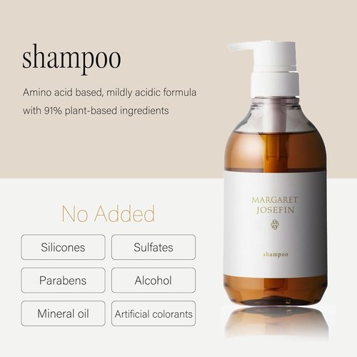 MARGARET JOSEFIN Japanese Shampoo - Sulfate-Free Hydration for Smooth, Voluminous Hair | 16.9 fl oz (500mL)