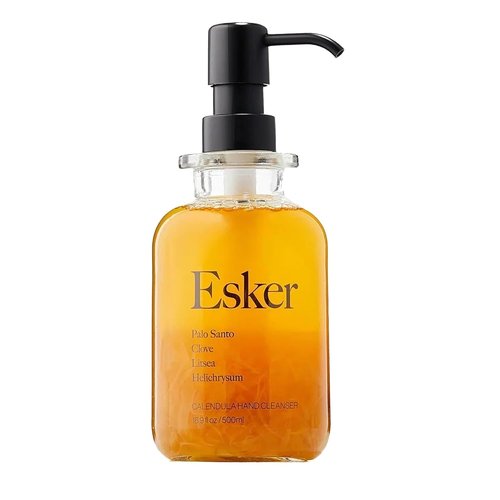 ESKER Calendula Hand Cleanser - Luxury Plant-Based Foaming Wash | Essential Oils in Reusable Glass Bottle - 16.9 fl oz