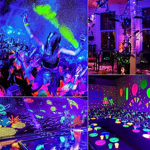 2 Pack LED Black Light Flood Lights 30W Outdoor Glow Party Halloween Fluorescent
